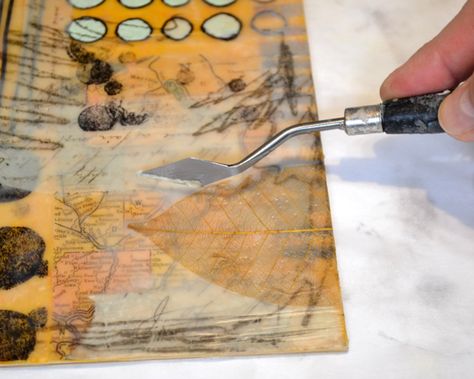 Encaustic Painting: Adding Collage and Imbedding Objects Encaustic Art Tutorials, Encaustic Tutorial, Encaustic Painting Techniques, Encaustic Art Techniques, Encaustic Collage, Encaustic Technique, Encaustic Wax Art, Encaustic Mixed Media, Tim Holtz Crafts