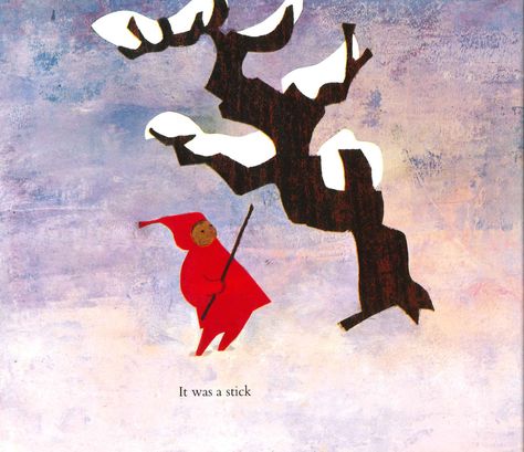 Example In The Original Edition Of The Snowy Day Peter Finds A Stick The Snowy Day Book, The Snowy Day, Ezra Jack Keats, Snowy Trees, Tree Illustration, Snowy Day, Day Book, Vintage Children's Books, Childrens Illustrations