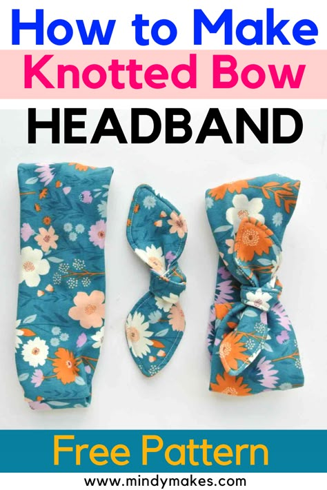 Headbands Patterns Free, Headband Patterns Sewing, Elastic Headband Pattern, Stretch Headband Pattern, Stretchy Headbands Diy, Diy Newborn Headbands, Girls Headbands Diy, Baby Headbands Diy, Sew Headband