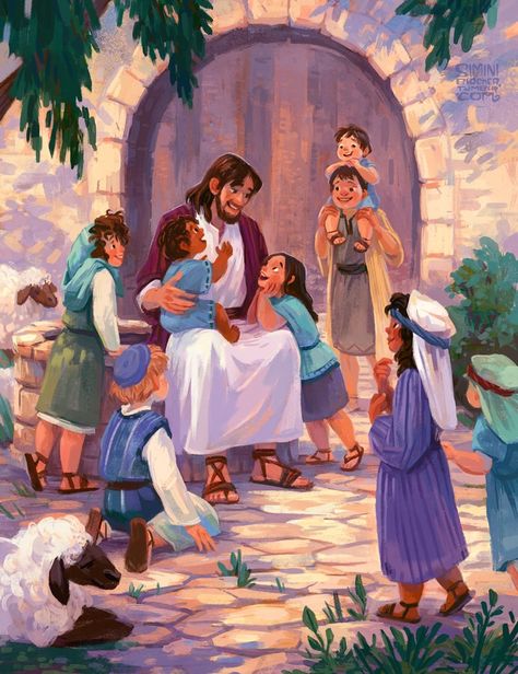 Christian Illustration, Jesus Cartoon, Jesus Drawings, Jesus Artwork, Pictures Of Christ, Bible Illustrations, Jesus Christ Art, Bible Pictures, Spring Fun