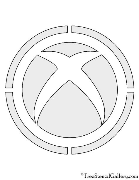 Xbox Logo Stencil | Free Stencil Gallery Xbox Logo Tattoo, Xbox Drawing Art, Xbox Controller Tattoo Ideas, Xbox Tattoo Ideas, Xbox Tattoo, Game Stencil, Xbox Symbol Art, Gamer Stencil, Xbox Controller Drawing