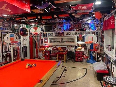 Jordan decor Basketball Man Cave, Basketball Decorations, Man Cave