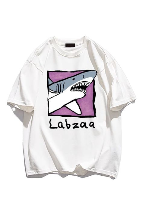 Labzaa Shark Art Design Urbancore Unisex T-Shirt Shark Tshirts, E Girl Style, Shark Art, Aesthetic T Shirts, Unisex Design, Alternative Fashion, Tshirts Online, Shirt Online, Aesthetic Clothes