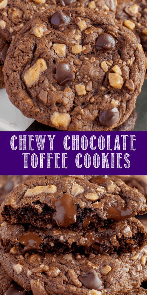 Recipes Using Heath Candy Bars, Toffee Chocolate Cookies, Heath Candy Cookies, Heath Candy Recipes, Chocolate Heath Cookies, Heath Pieces Recipes, Heath Chips Recipes, Cookies Using Chocolate Chips, Heath Cookies Recipes