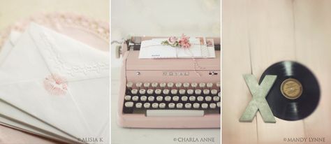 LOVE this blog! Such beautiful photographs! Pink Typewriter, Tout Rose, Estilo Shabby Chic, Rustic Crafts, Spring Pastels, Zooey Deschanel, Vintage Typewriters, Vintage Diy, Tickled Pink