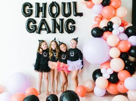 (1) A Spooktacular Witch-Themed Halloween Party | Ellie and Piper Ghoul Gang Party, Girls Halloween Birthday Party, Halloween Sleepover Party, Hocus Pocus Halloween Party, Halloween Block Party, Halloween Theme Birthday, Kendall Birthday, Party Boutique, Ghoul Gang