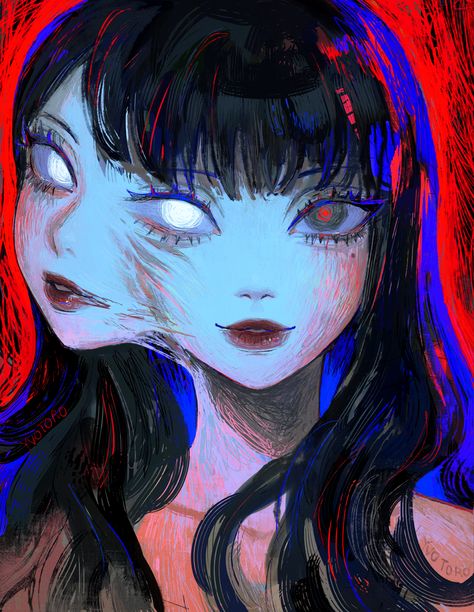 Tomie Kawakami Fanart, Junji Ito, Different Art Styles, Scary Art, Funky Art, Mosaic Crafts, Painting Kits, Art Sketchbook, Diamond Painting