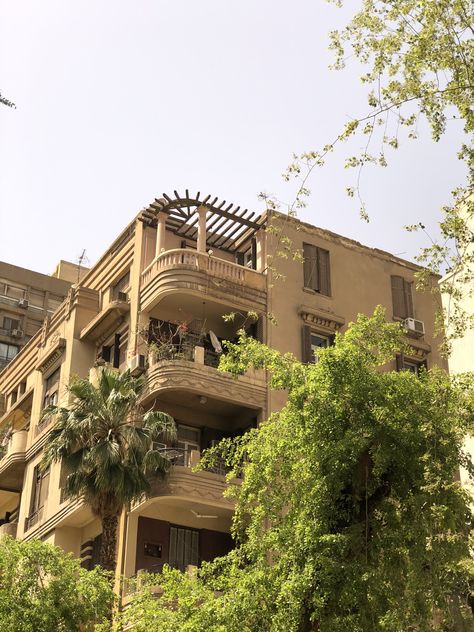 #Zamalek #Cairo #Homes #naturebeauty 🍃🌿 #Taken_by_me📷 Egyptian Apartment, Life In Egypt, Egypt Culture, Book Cover Design Inspiration, Alexandria Egypt, Old Egypt, Architecture Model House, Old Buildings, Sociology