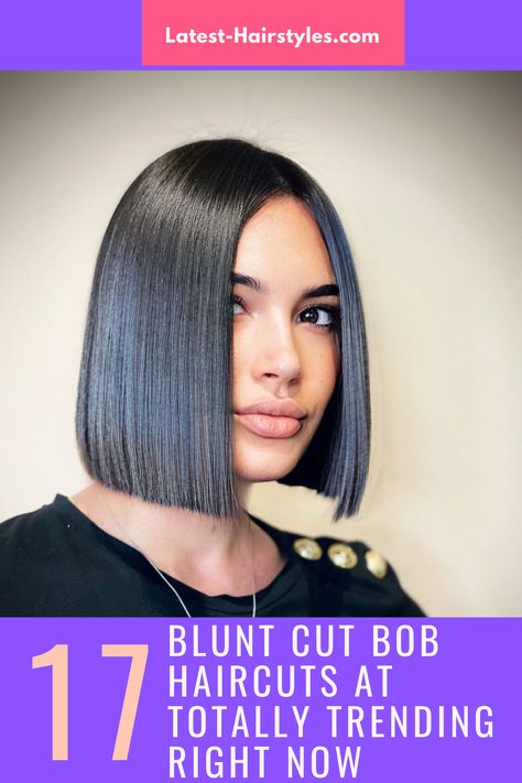 This is it ladies! The cutest blunt cut bob haircuts are right here. Click here to see them before your next haircut! (Photo credit IG @vitosatalino_official) Single Length Bob, Straight Cut Bob Shoulder Length, Chin Length Hair Bob, All One Length Bob, Types Of Bob Haircut, Short One Length Bob, Bob Cut For Women, Sharp Bob Haircut, Square Bob Haircut