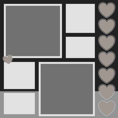 Digital Scrapbook Template, Scrapbook Templates Printable, Photo Layout Ideas, Birthday Layout, White Scrapbook, Scrapbook Printables Free, Free Digital Scrapbooking Paper, Scrapbooking Templates, Scrapbook Overlay