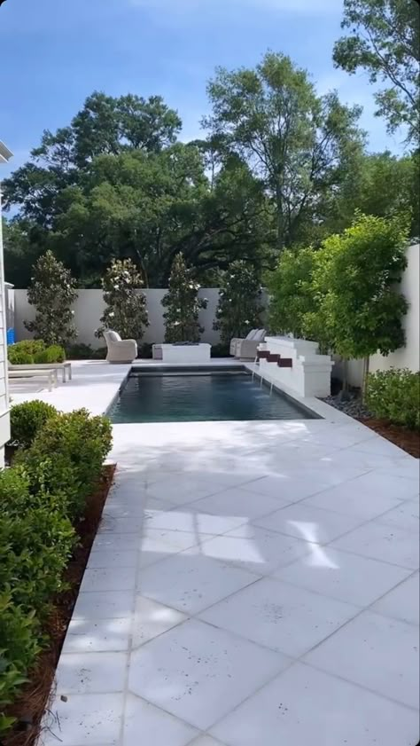 Garden Sitting Area, Garden Front Yard, Dream Backyard Pool, Outdoor Pool Area, Pools Backyard Inground, Pool Remodel, Wall Painting Art, Small Pool Design, Backyard Renovations