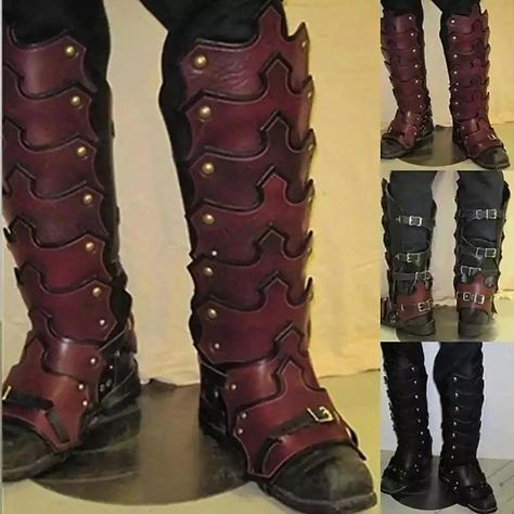 Masquerade Men, Costume Chevalier, Leg Armor, Gothic Cosplay, Half Chaps, Knight Costume, Diy Kostüm, Hallowen Costume, Cosplay Boots