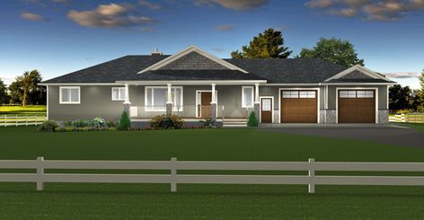 Garage Addition Ideas Attached Ranch, Ranch Style Bungalow, Garage Addition Ideas, House Plans Ranch, Bungalow Plan, Rustic Home Exterior, Pole House, Style Bungalow, Ranch Homes