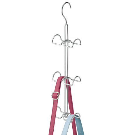 InterDesign Classico Hanging Closet Organizer for Purses, Handbags, Satchels, Backpacks, Scarves, Pashminas, Slings, Closet Accessories, 6 Hooks, Chrome - Walmart.com - Walmart.com Hanging Purses, Closet Planning, Handbag Holder, Handbag Hanger, Purse Hanger, Backpack Organization, Hanging Closet Organizer, Hanging Closet, Closet Accessories