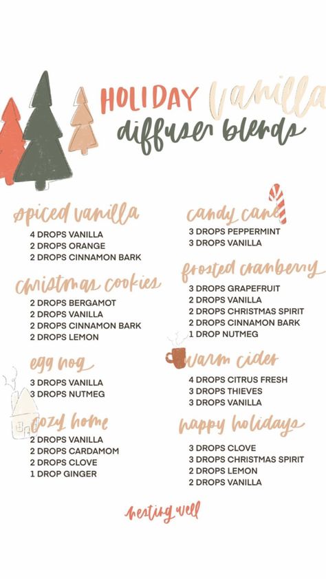 Diffuser Blends Winter, Vanilla Diffuser Blends, Winter Diffuser Blends, Christmas Diffuser Blends, Essential Oil Combinations, Essential Oil Diffuser Blends Recipes, Young Living Essential Oils Recipes, Essential Oils Guide, Essential Oil Diffuser Recipes