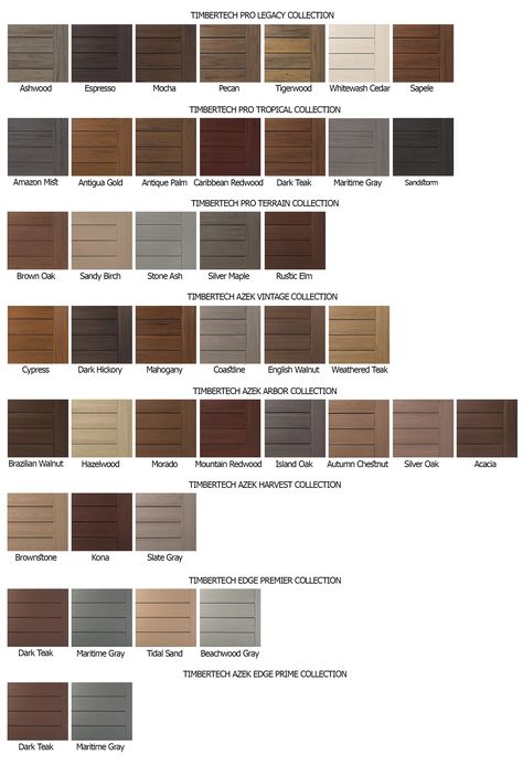 Trex vs Timbertech | Decking Pros & Cons | Gambrick Trex Deck Colors, Trex Colors, Composite Decking Colors, Trek Deck, Timbertech Decking, Deck Renovation, Deck Flooring, Porch Remodel, Deck Colors