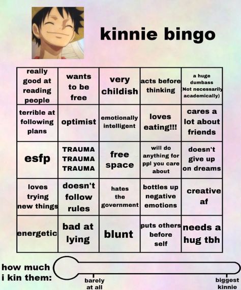 Lyney Kinnie Bingo, One Piece Kinnie Bingo, Kinnie Template, Luffy Kinnie Bingo, Kinnie Bingo, Bingo Template, Bingo, Acting, Reading