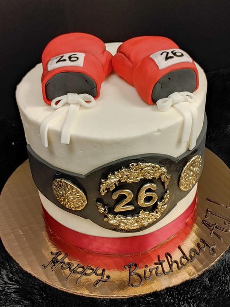 Boxer Theme Birthday Party, Boxing Birthday Cakes For Men, Boxing Cake Ideas, Boxing Theme Cake, Boxing Theme Party Ideas, Boxing Cake, Boxing Gloves Cake, Boxing Party, Boxing Birthday