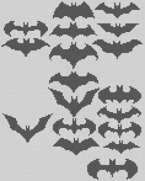 Batman Alpha Pattern #16071 Preview added by adelabats Bat Knitting Chart, Batman Cross Stitch Pattern, Bats Cross Stitch Pattern, Bat Cross Stitch Pattern Free, Bat Embroidery Pattern, Batman Alpha Pattern, Bat Alpha Pattern, Bat Pixel Art, Cross Stitch Bat