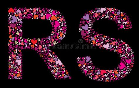 Letter R, S. Valentine alphabet vector illustration Valentine Alphabet, We Heart It Wallpaper, S Wallpaper, Love Images With Name, Letter Photography, Love Wallpaper Download, Heart Font, Wallpaper Love, Chibi Couple