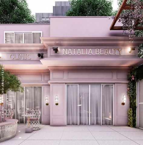 Hair Salon Exterior, Salon Exterior Design, Home Makeup Studio, Hair Studio Ideas, Makeup Studio Decor, Modest Boutique, Clinic Interior Design, Beauty Salon Design, Beauty Salon Interior