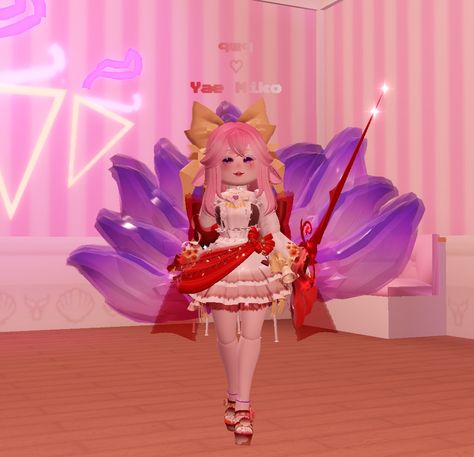 royale high roblox Yae Miko Cosplay, Rh Outfits, Yae Miko, Royale High, Cosplay Outfits, Genshin Impact, Quick Saves