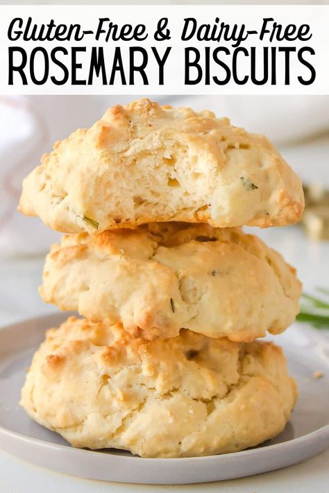 Gluten Free Dairy Free Drop Biscuits, Dairy Free Drop Biscuits, Dairy Free Savory Snacks, Gluten Free Dairy Free Biscuits Easy, Gf Biscuits Easy, Gluten Free Dairy Free Biscuits, Rosemary Drop Biscuits, Gluten Free Vegan Biscuits, Gluten Free Dairy Free Soup