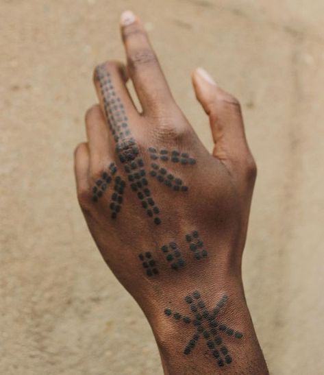 Igbo Tattoo, Back Tattoo Piece, Corrie Foreman, Layered Tattoo, Hand Composition, Trident Tattoo, Her Tattoo, Tarot Tattoo, African Tattoo