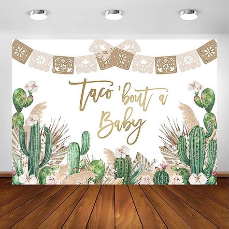 Amazon.com : Avezano Taco 'Bout A Baby Shower Backdrop Boho Fiesta Baby Shower Party Decoration Photography Background Cactus Taco Pampas Grass Gender Neutral Baby Shower Backdrops Photoshoot (7x5ft) : Electronics Cactus And Flowers, Taco Bout Love, Bridal Shower Photography, Mexican Bridal Showers, Baby Shower Background, Baby Backdrop, Fiesta Party Decorations, Bridal Shower Backdrop, Shower Backdrop