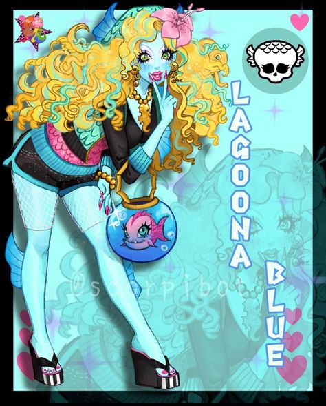 Arte Monster High, Lagoona Blue, Love Monster, Monster High Art, Monster High Characters, Swag Art, High Art, Monster High Dolls, Cute Art Styles