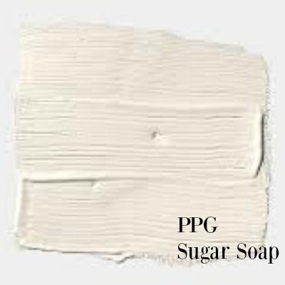 PPG Sugar Soap paint color is a perfect white. Come see more of it and steal Leanne Ford's paint colors for yourself! Ivory Lace Paint Color Behr, Leeann Ford Interiors, Behr Bone White Paint, Ppg Neutral Paint Colors, Best Ppg Paint Colors, Behr Vanilla Cream Paint, Leanne Ford Paint Colors, Ppg Paint Colors Interiors, Leanne Ford Bedroom Design