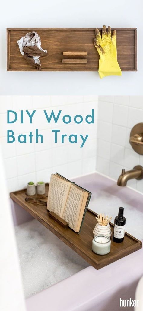 Wood Bath Tray, Tub Tray, Bathtub Tray, Wood Bath, Bath Tray, Spa Night, Tray Diy, Diy Wooden Projects, Diy Holz