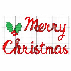 Cross Stitch Merry Christmas Pattern, Merry Christmas Cross Stitch Pattern, Cross Stitch Merry Christmas, Merry Christmas Cross Stitch, Christmas Cross Stitch Patterns Free, Cross Stitch Letter Patterns, Christmas Beading, Christmas Tree Quilt, Embroidery Crafts