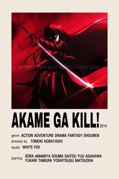 Minimalist Anime Poster, Poster Polaroid, Minimalist Anime, Anime List, Minimalist Posters, Anime Posters, Anime Poster, Akame Ga, Print Magazine