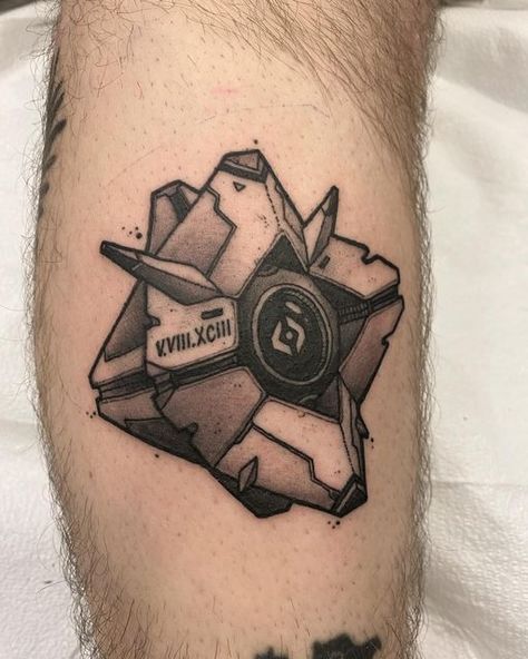 Destiny 2 Ghost Tattoo, Destiny Ghost Tattoo, Destiny 2 Tattoo, Ascension Tattoo, Left Hand Tattoo, Destiny Ghost, Destiny Tattoo, Ghost Shell, Shell Tattoos