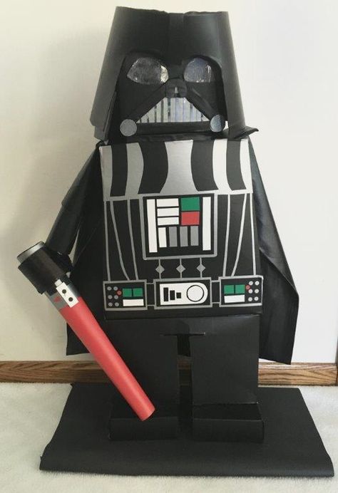 Lego Darth Vader Valentine's Day Box Darth Vader Valentine Box Boys, Darth Vader Valentine Box Ideas, Lego Valentine, Lego Darth Vader, Kids Valentine Boxes, Valentine Boxes, Valentine Day Boxes, Valentine Box, Valentines For Kids