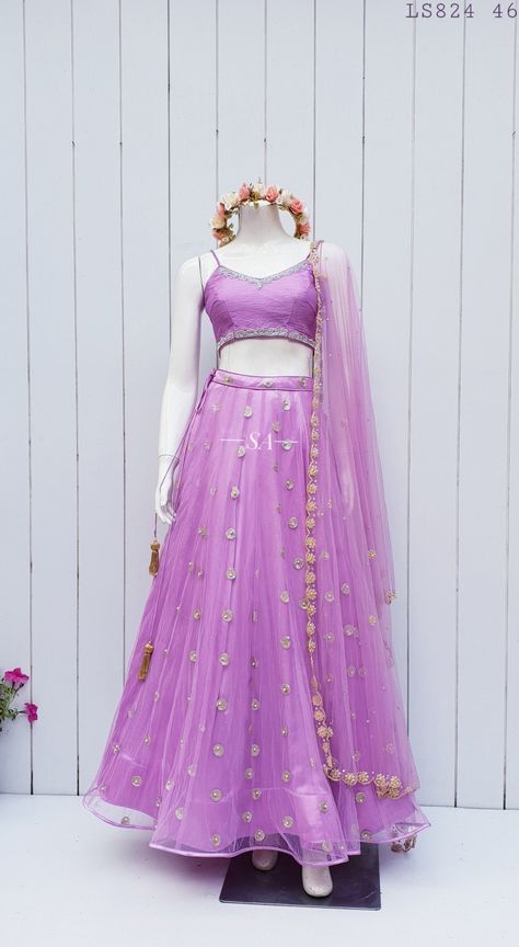 India Outfits, Saree Reuse, Princess Ideas, Purple Lehenga, Golden Gown, Lehenga Designs Simple, Lehnga Dress, Dress Book, Trendy Dress Outfits