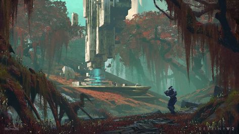 The Art Of Bungie's Destiny 2 Destiny 2 Scenery, Destiny 2 Environment, Destiny Landscape, Destiny Concept Art, Game Inventory, Destiny Fanart, Concept Art Landscape, Concept Art Gallery, Art Steampunk