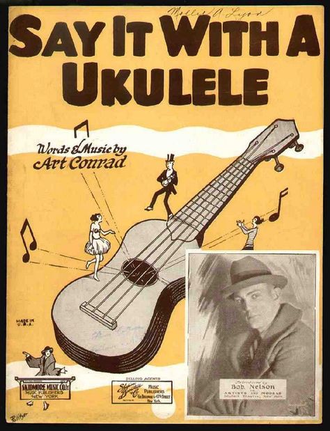 Ukulele Sheet Music, Vintage Ukulele, Ukulele Art, Sheet Music Art, Ukulele Music, Ukulele Lesson, Learn To Play Guitar, Ukulele Chords, Roaring 20's