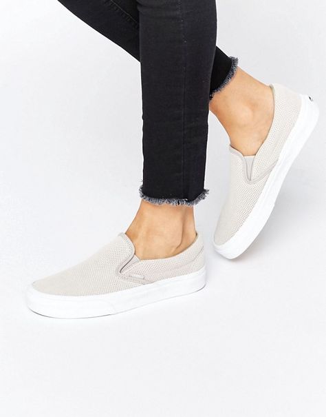 vans slip-on sneakers Trendy Womens Sneakers, Mode Shoes, Sneaker Outfits, Slip On Trainers, On Sneakers, Shoe Closet, Vans Sneakers, Sneakers Outfit, Crazy Shoes