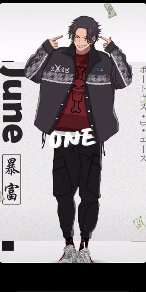 One Piece Fashion Anime, One Piece Drip, Ace Wallpaper, Hypebeast Anime, Anime Snake, One Piece Men, Luffy Fanart, Streetwear Wallpaper, Alice Anime