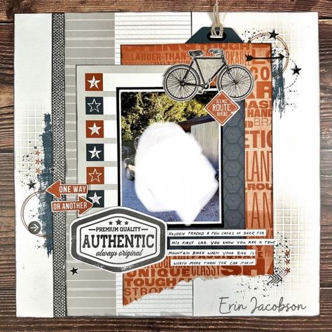 Ctmh Scrapbooking Layouts, Masculine Scrapbook, Scrapbook Gallery, School Scrapbook Layouts, Boy Scrapbook Layouts, Ctmh Layouts, Scrapbook Design Layout, Scrapbooking Layouts Baby, Scrapbook Boys