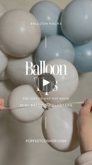 51K views · 3K reactions | DIY BALLOON CLUSTERS FOR YOUR BALLOON GARLAND 🎈 for BEGINNERS (no really. no experience needed)
PRO TIPS: 
⚡️STRETCH the balloon end BEFORE tying (so much easier) 
⚡️ Fill the air 85% of full capacity to achieve a round shape instead of a pear shape 
⚡️Use the floor or your body to mold the balloon into shape! 

We had so much fun showcasing how to build your own balloon garland with our new addition to the PopfestCo team! TRY IT OUT AND LET US KNOW HOW IT WENT! 

#balloons #balloonart #balloondecor #balloongarland #balloonartist #partyplanner #balloon #birthdayparty #balloonarch #babyshower #party #diy #partydecorations #partyideas #decor #eventinspo #partydecor #tutorial #tipsandtricks #hack | P O P F E S T C O | popfestco · Original audio 12 Inch Balloon Arch, How To Mix Balloon Colors, Balloons Garland Diy, Small Balloon Clusters Diy, Air Filled Balloon Ideas, Balloon Garland Diy Tutorials Videos, Balloon Garland Hacks, Balloon Tying Hack, Diy Balloon Garland Tutorial