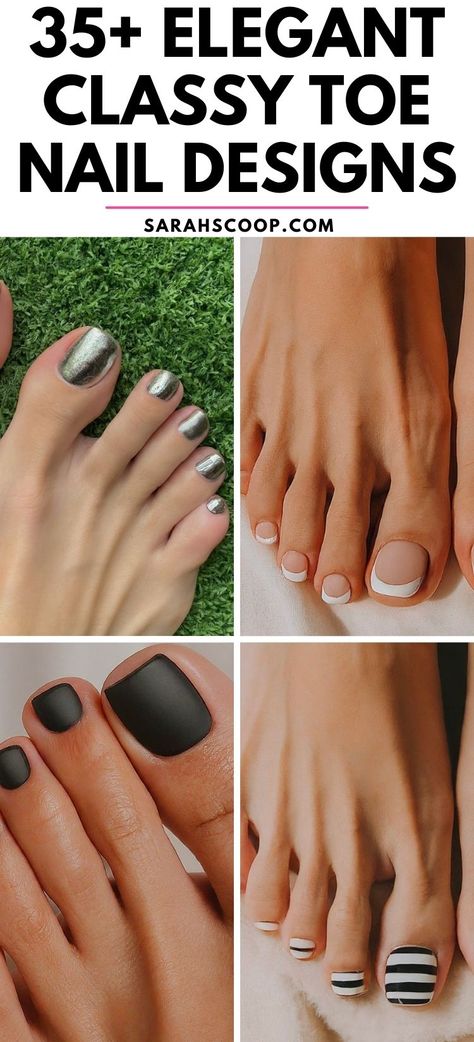 Experience the finest in sophisticated pedicure fashion with these 35+ elegant and classy toe nail designs that perfectly blend attractiveness and style. #Nails #NailDesigns #NailArt Minimal Pedicure Design, Pedicure For Black Tie Event, Pedicure For Wedding Guest, Graduation Pedicure Ideas, Pedicure Ideas Wedding Guest, Pedicure Ideas Elegant, Taupe Pedicure Toenails, Formal Pedicure, Classy Pedicure Colors