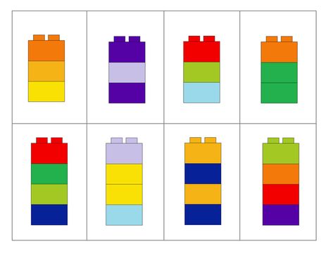 Pattern Cards Preschool, Lego Math, Teacher Cartoon, Blocks Preschool, Lego Education, Homeschool Preschool Activities, Lego Blocks, Card Games For Kids, Pattern Activities