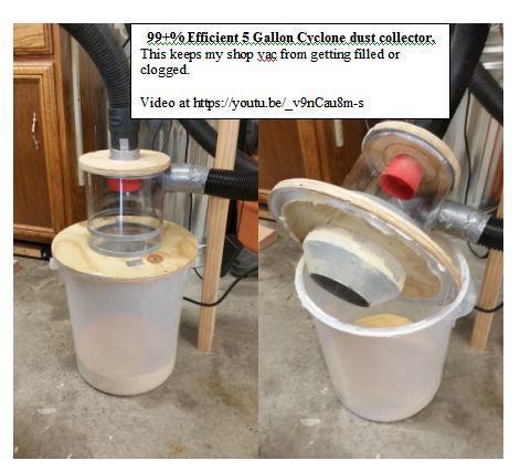 How to build a 99% efficient Cyclone Dust Collector - How To - Carbide 3D Community Site Dust Collector Diy, Shop Dust Collection, Dust Collection System, Open Image, Dust Extractor, Vacuum Filter, Wood Plate, Test Results, Shop Vac