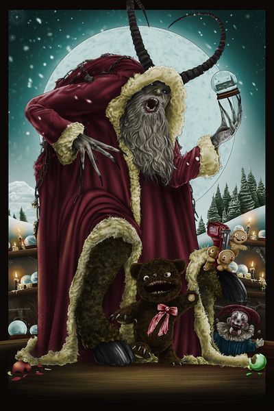 Krampus Movie, Scary Christmas, Christmas Horror, Santa Art, Creepy Christmas, Dark Christmas, Mythological Creatures, The Grinch, Limited Edition Art Print