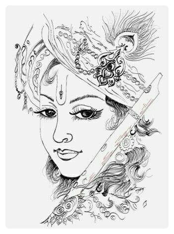 Sri Krishna Drawings, Radhe Krishna Sketch, Krishna Ji Sketch, Krishna Drawing Sketch, Julia Roberts Pretty Woman, Lord Krishna Drawing, Lord Krishna Sketch, Krishna Sketch, Sree Krishna