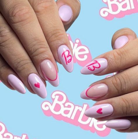 Cute Pink Nail Ideas, Barbiecore Nails, Barbie Designs, Heavenly Nails, Ombre Chrome Nails, Birthday Nail Art, Pink Nail Ideas, Cute Barbie, Barbie Nails