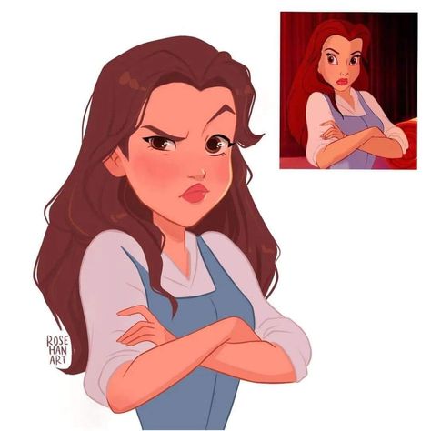 Belle Drawing, Princess Illustration, Different Expressions, Abstract Face Art, Female Character Concept, Concept Art Character, Fantasy Art Landscapes, People Illustration, Anime Drawings Tutorials